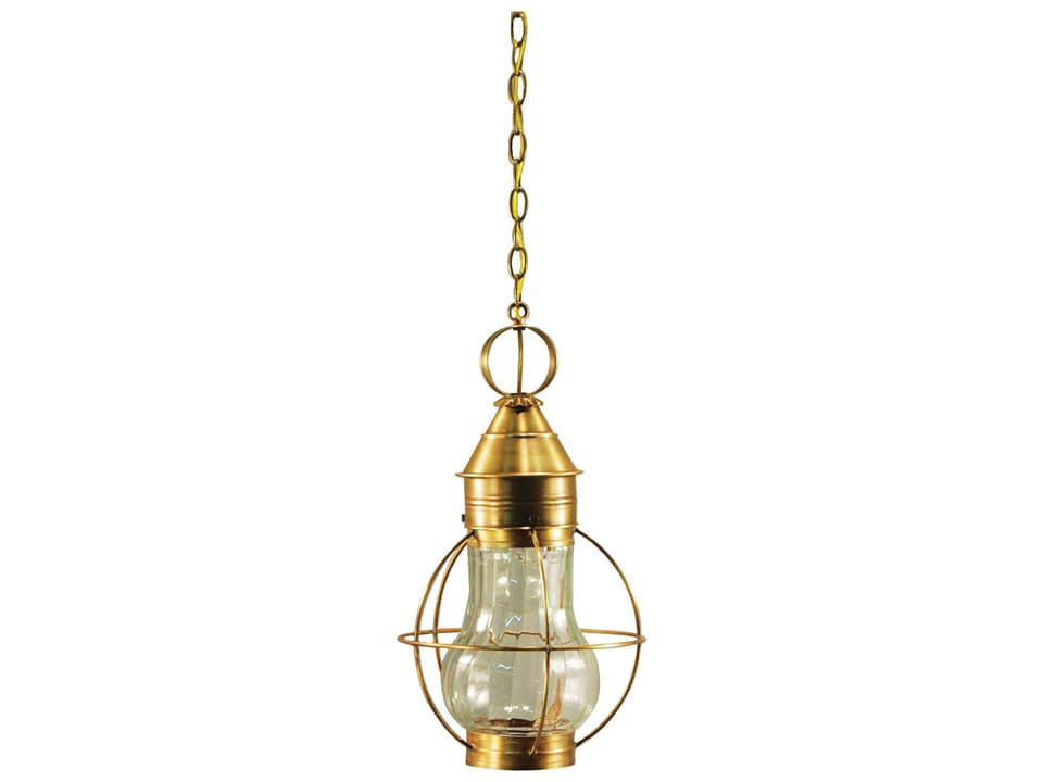 Bosc 1-Light Outdoor Hanging Light with Pear Shaped Glass