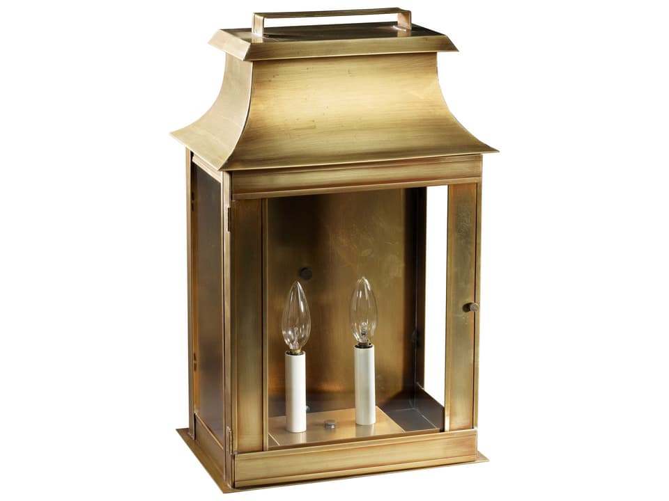 Concord 2-Light Outdoor Wall Sconce in Antique Copper with Seedy Marine Glass