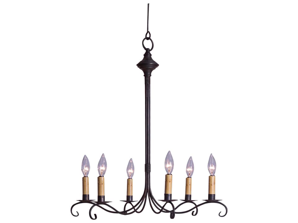 6-Light Black Candelabra Chandelier