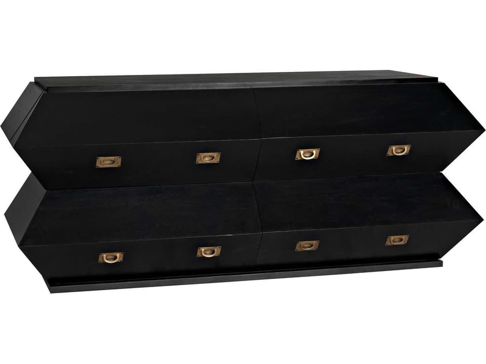 campaign dresser black EstablishedLines: Campaign Style Ebonized Mahogany Brass Inlay Two Drawers  Small Dresser Chest