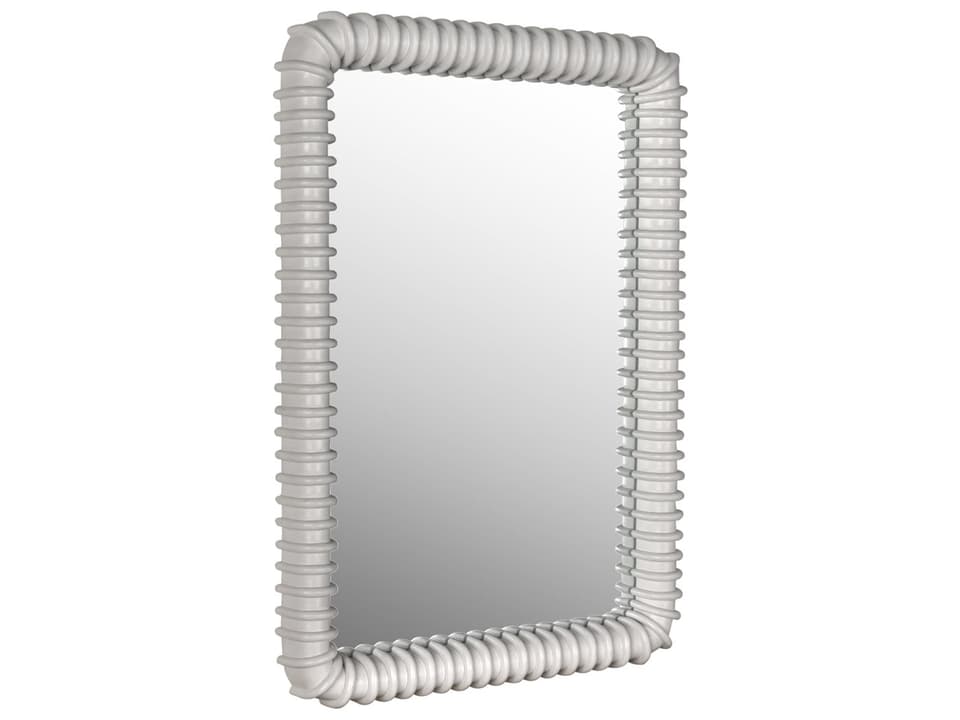 Toshi Solid White Rectangular Wall Mirror