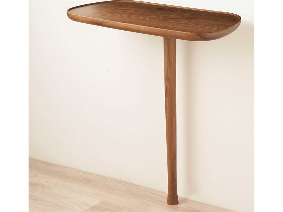 CN Oval Walnut Console Table by Andres Martinez