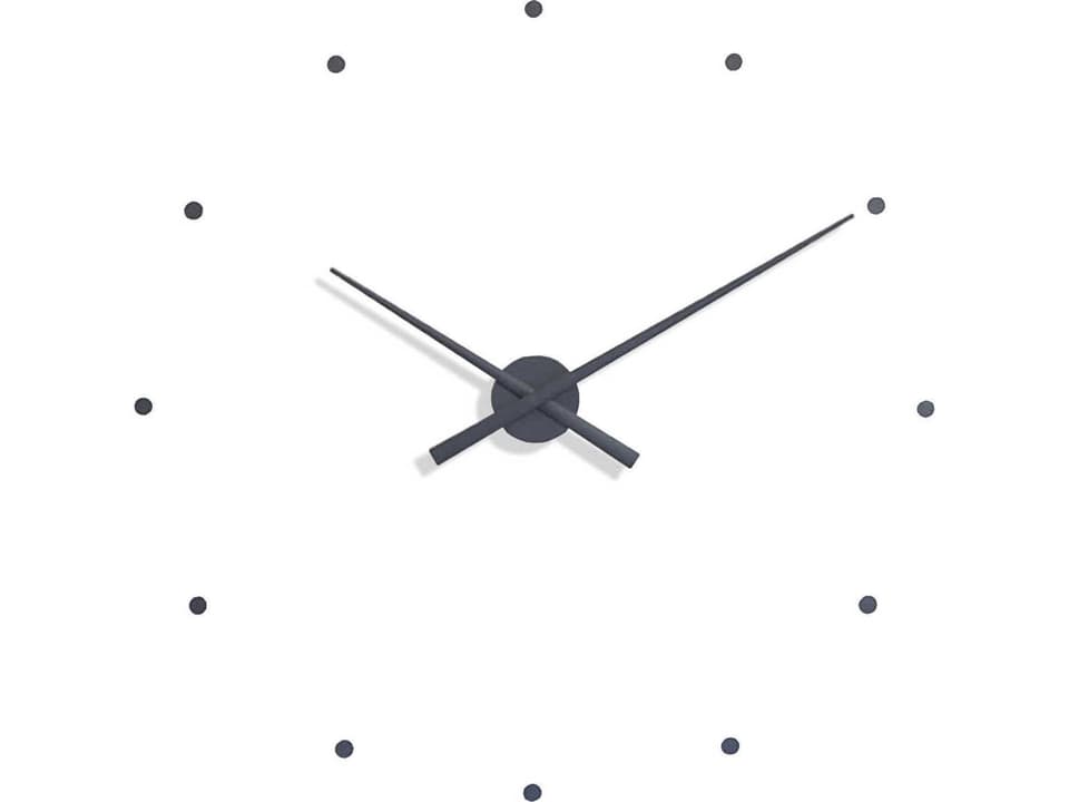 Oj Minimalist Wall Clock in Grey Polystyrene