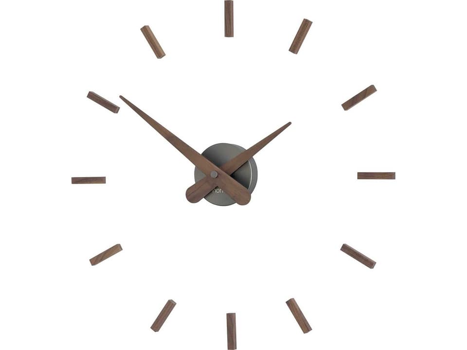 Sunset Walnut and Graphite Steel Wall Clock 20-Inch