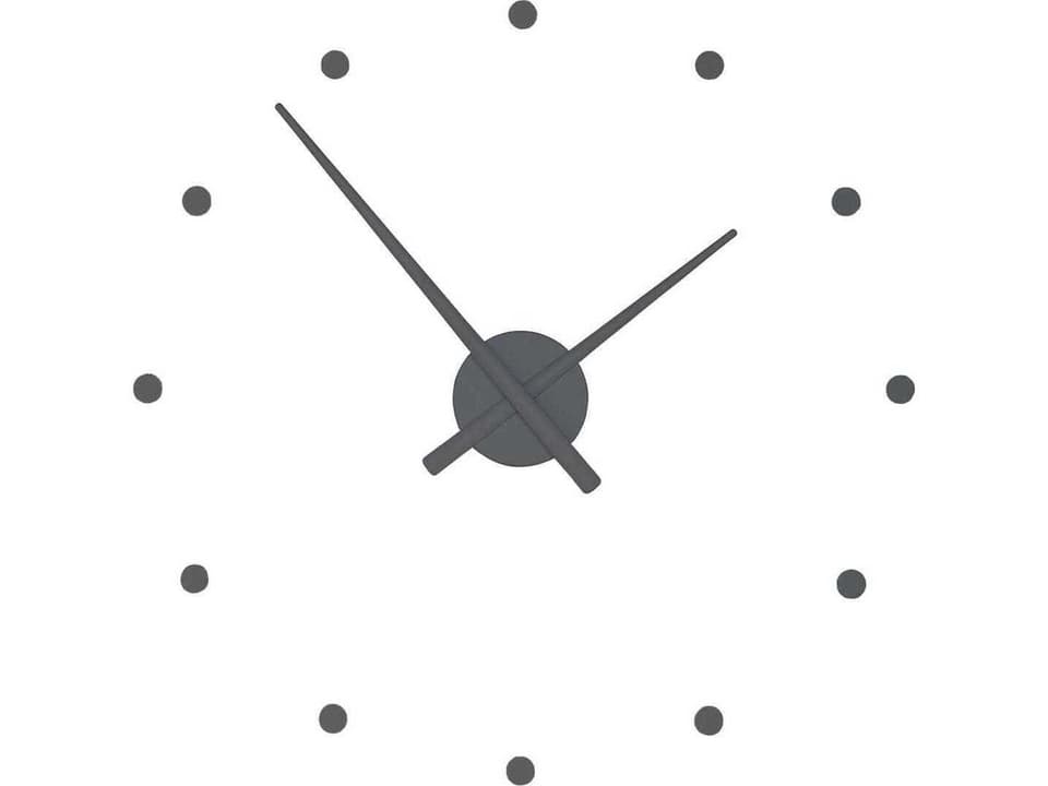 Oj Modern Minimalist 31.5 Inch Wall Clock in Black