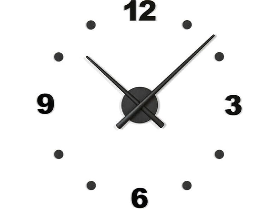 OJ Numbers Mini 4-Number Wall Clock in Black