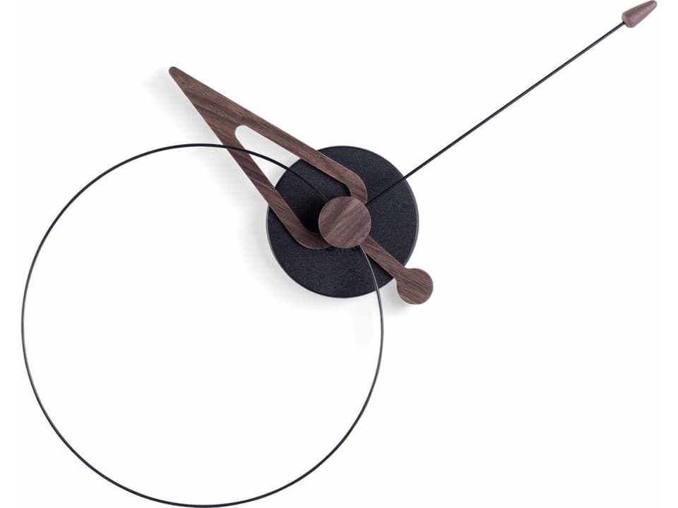 Pico Wall Clock in Black Walnut Wood