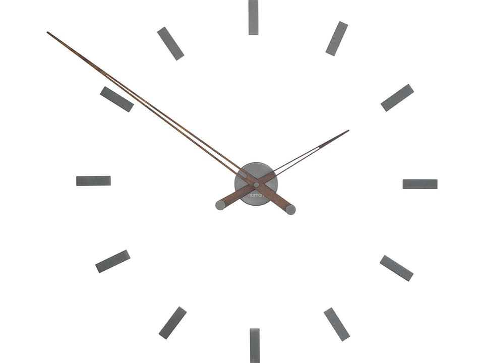 Tacon Graphite Walnut 12-Signal Wall Clock