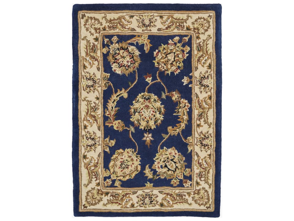 2000 Bordered Area Rug in Navy