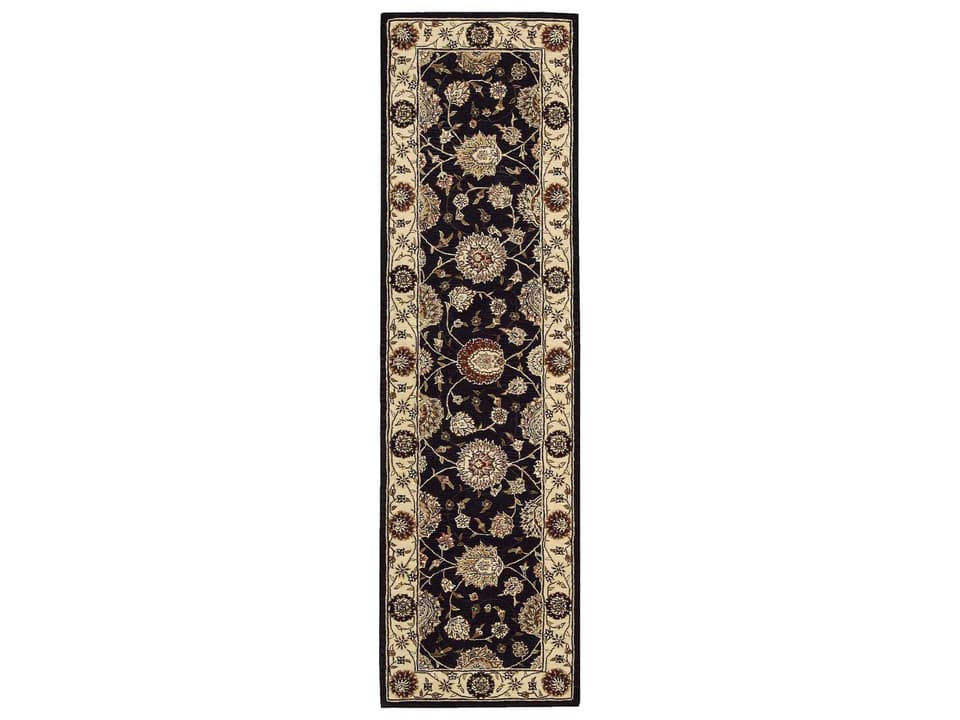 2000 Bordered Runner Area Rug in Midnight Blue