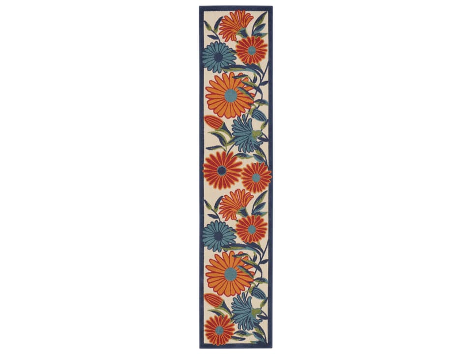 Aloha Bordered Runner Area Rug