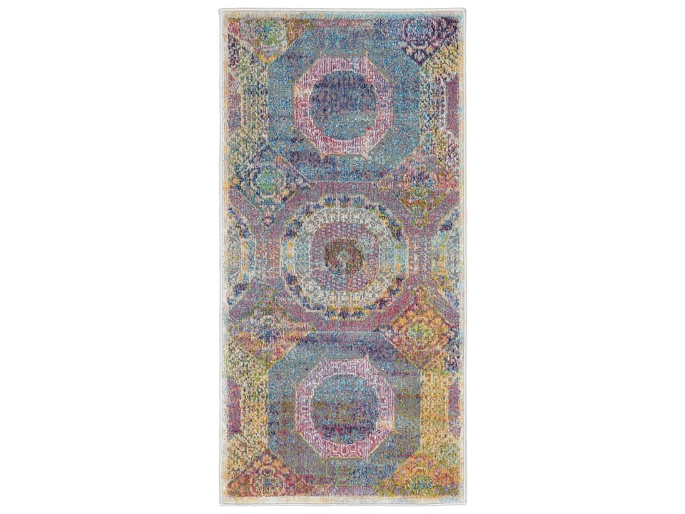 Ankara Global Geometric Area Rug in Multicolor