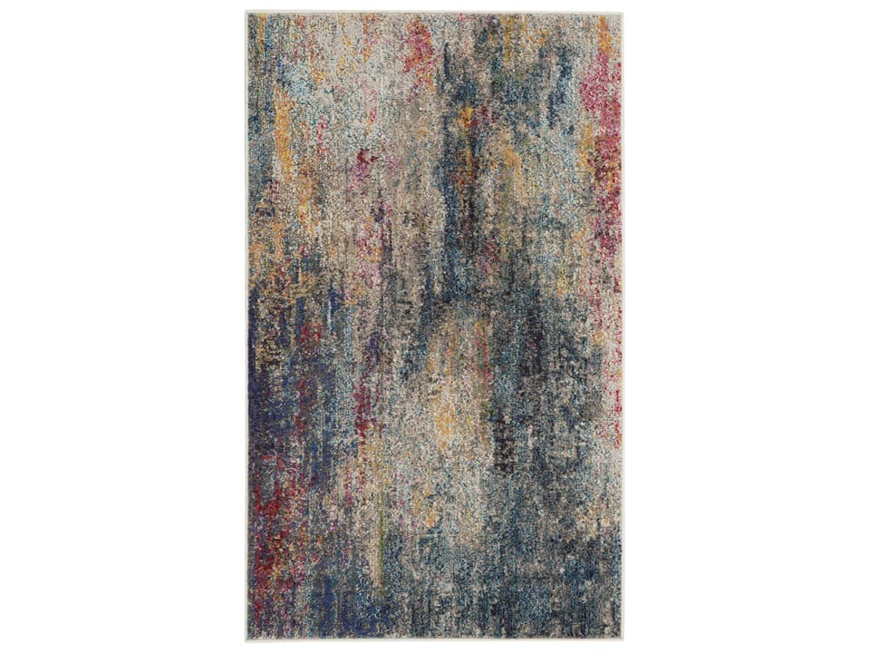 Celestial Abstract Area Rug in Multicolor