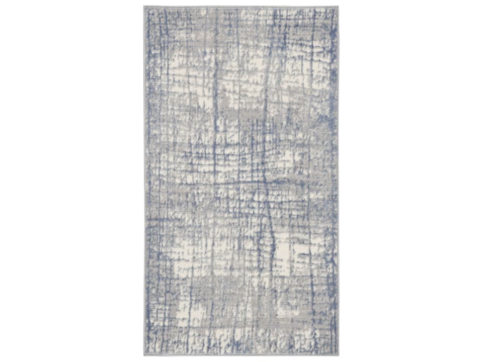 Calvin Klein Rush CK950 Ivory Blue Abstract Area Rug