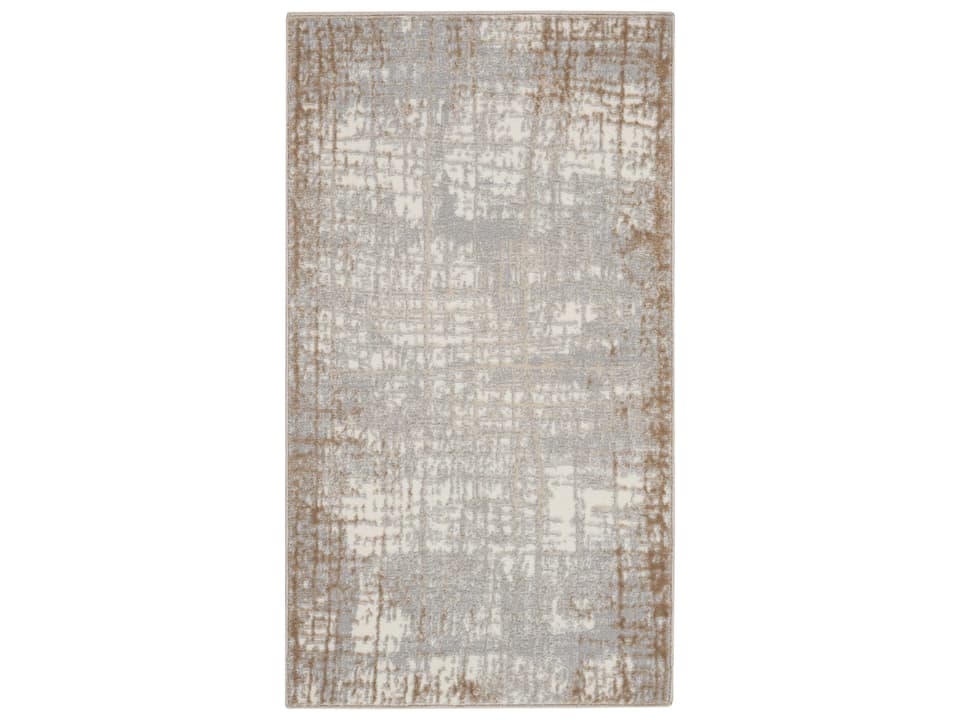 Calvin Klein Rush Abstract Area Rug in Ivory Taupe