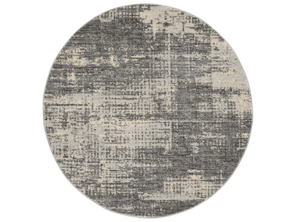 Calvin Klein Rush Abstract Round Area Rug Grey Beige