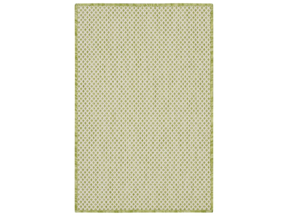 Courtyard COU01 Indoor Outdoor Area Rug in Ivory Green