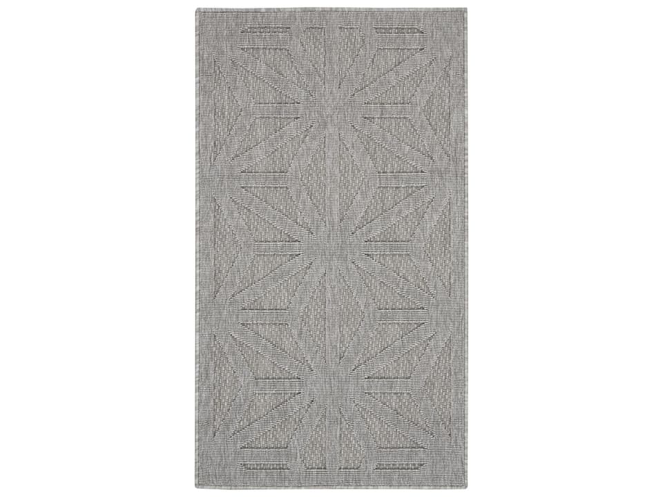 Cozumel Geometric Light Grey Indoor Outdoor Area Rug
