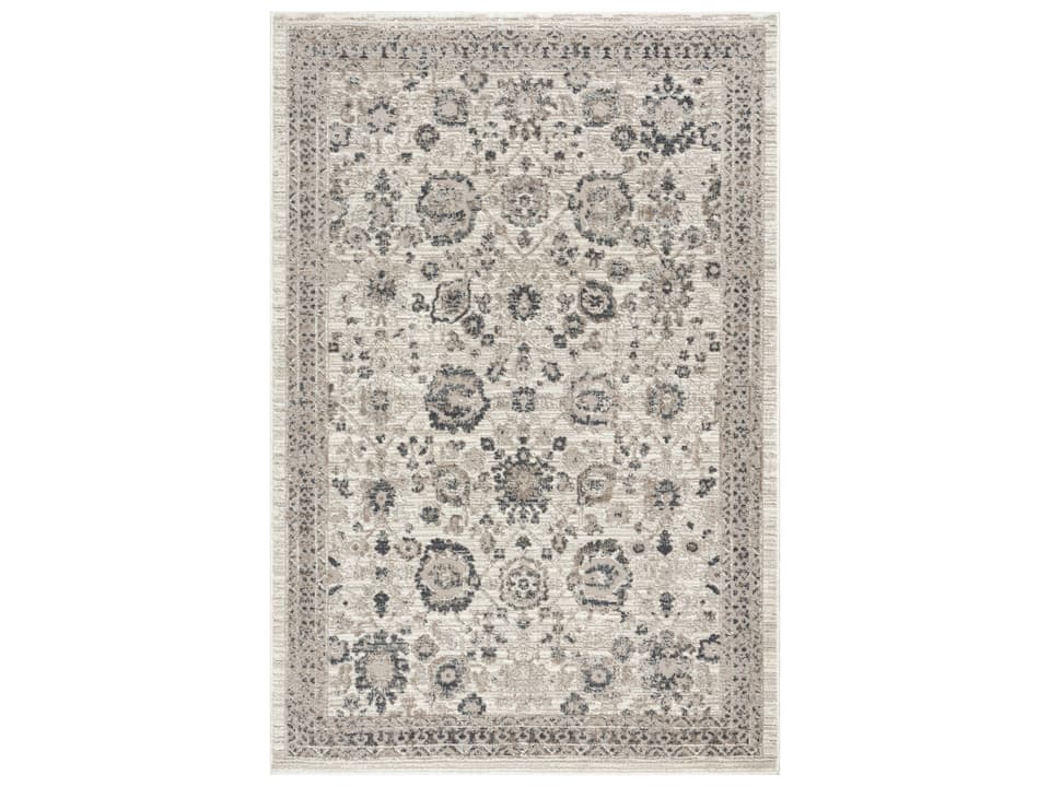 Eco Cycle Ivory Multicolor Persian Inspired Recycled Polyester Area Rug