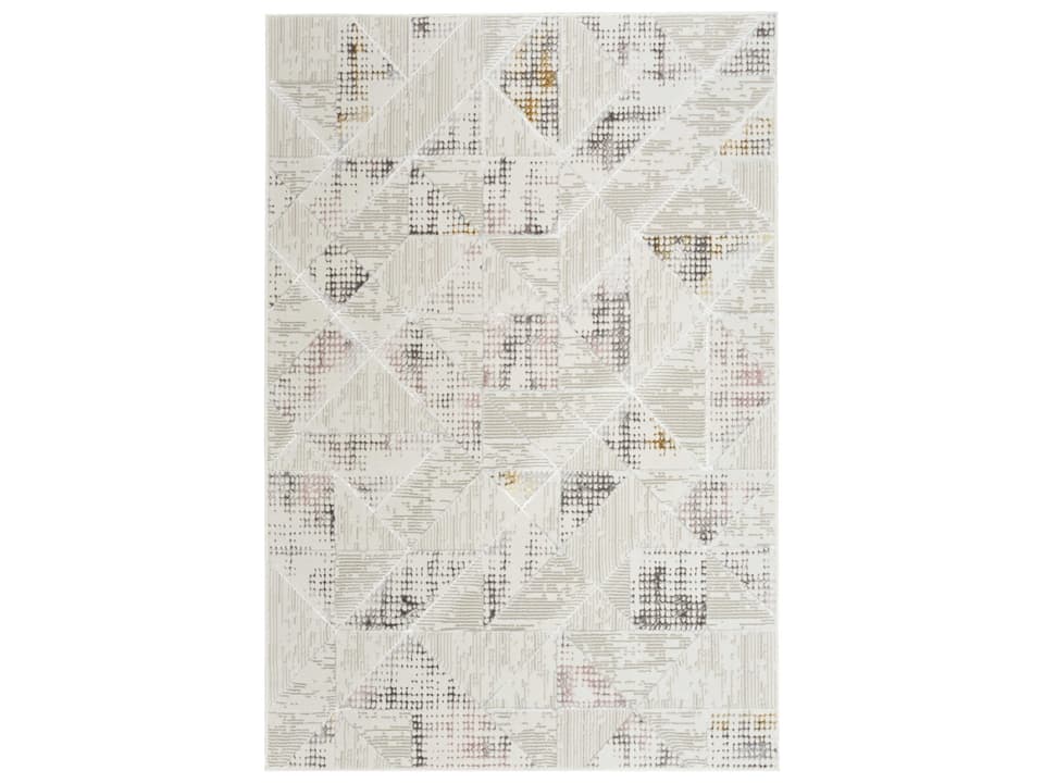 Glitz Ivory Multi Abstract Geometric Area Rug