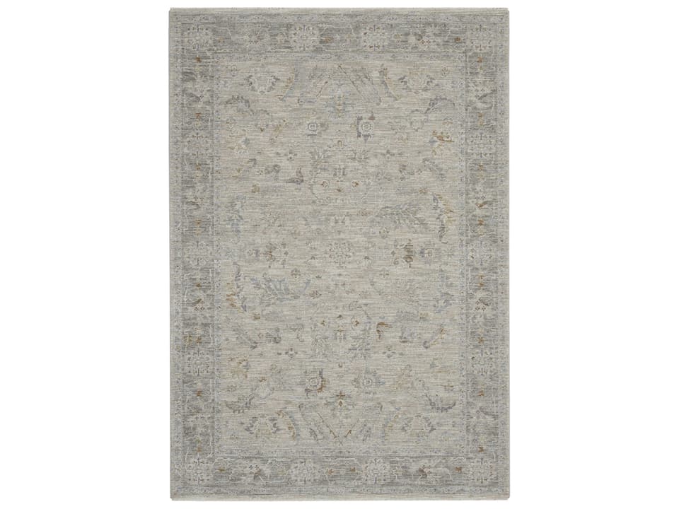 Infinite IFT01 Vintage Persian Floral Area Rug in Light Grey