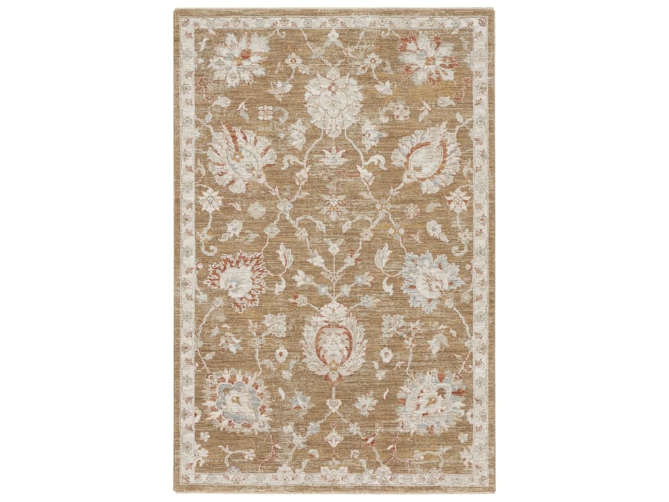 Infinite Vintage Persian Floral Area Rug in Mocha