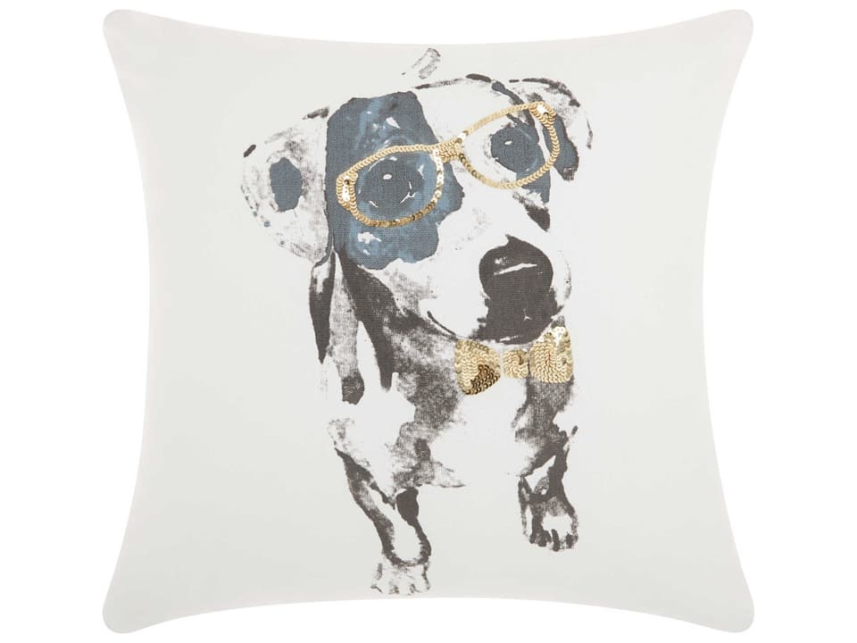 Luminescence Gold Sequin Embellished Throw Pillow