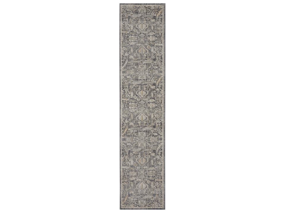 Lynx Bordered Runner Rug Navy Multicolor Vintage Boho