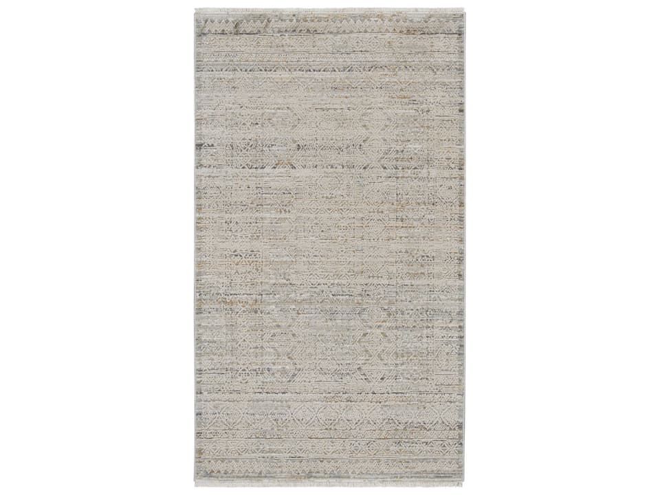 Lynx Tribal Geometric Area Rug in Ivory Multicolor