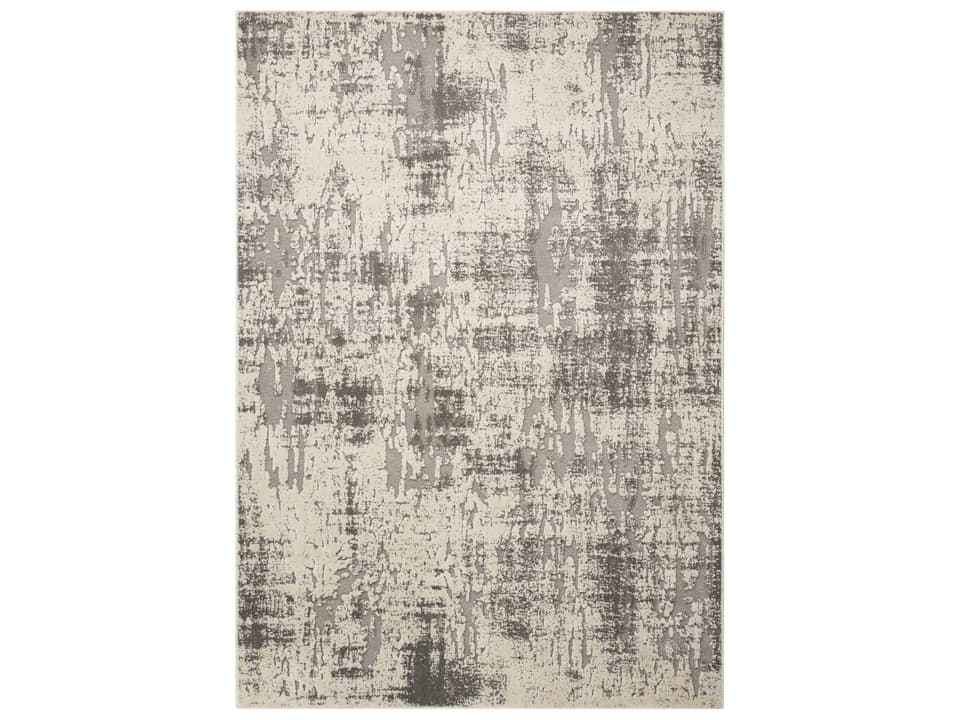 Gleam Abstract Area Rug in Ivory Grey