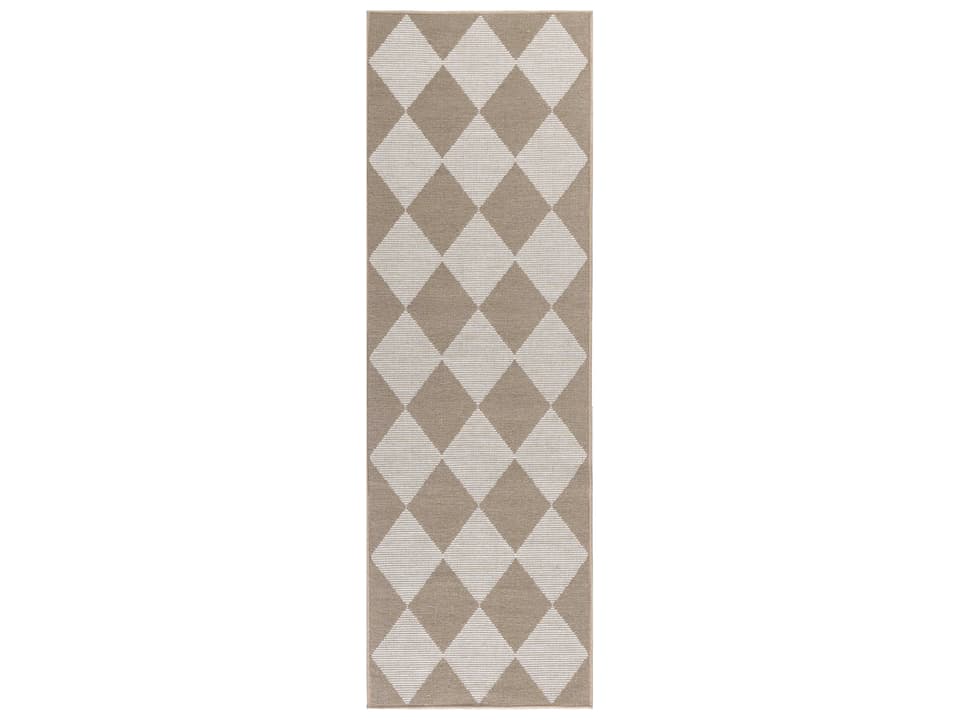 Washable Modern Jute Natural Ivory Machine Washable Runner Rug