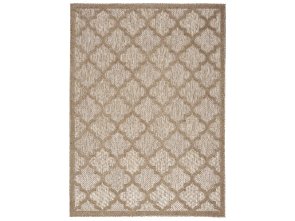 Easy Care Moroccan Indoor Outdoor Area Rug Natural Beige