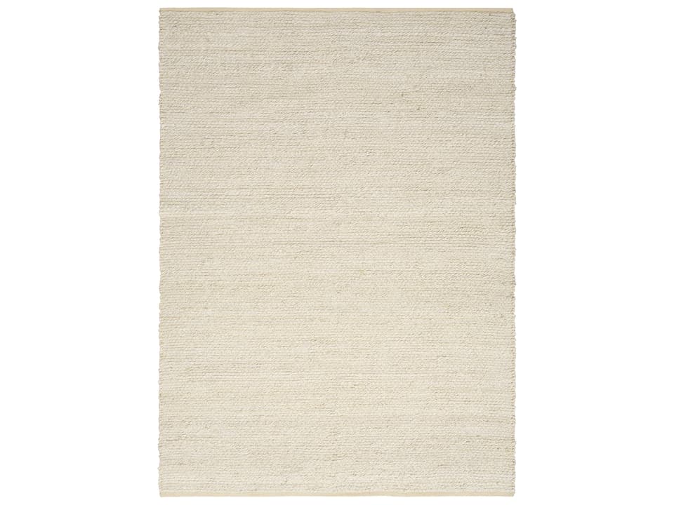 Natural Jute Area Rug in Ivory with Flatweave Construction