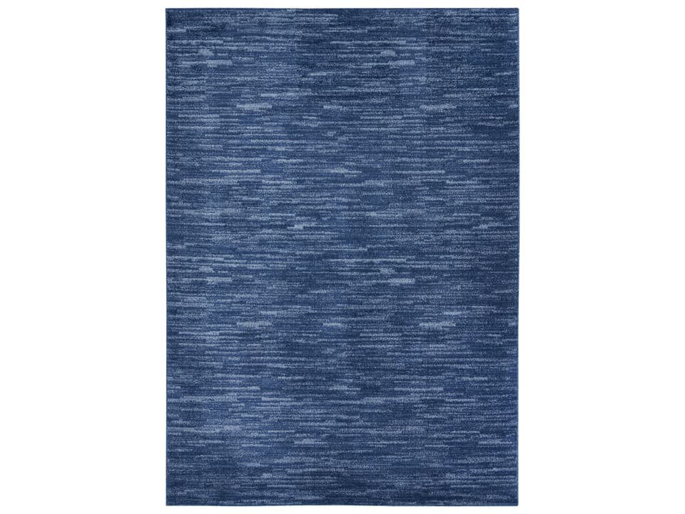 Essentials NRE01 Solid Indoor Outdoor Area Rug in Navy Blue