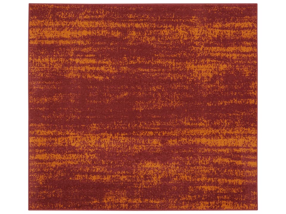 Essentials Abstract Red 5x5 Square Indoor Outdoor Area Rug