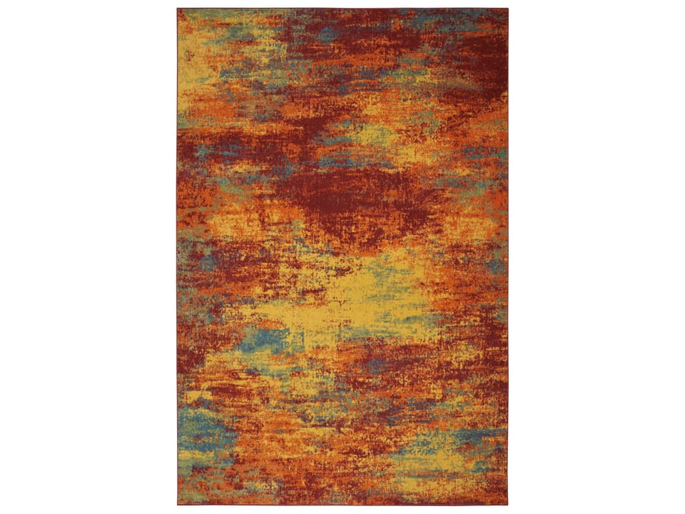 Essentials Indoor Outdoor Area Rug in Flame