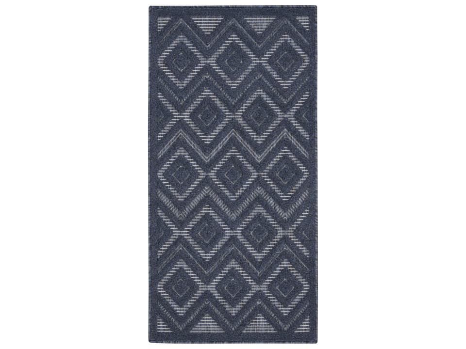 Versatile Indoor Outdoor Area Rug in Navy Blue