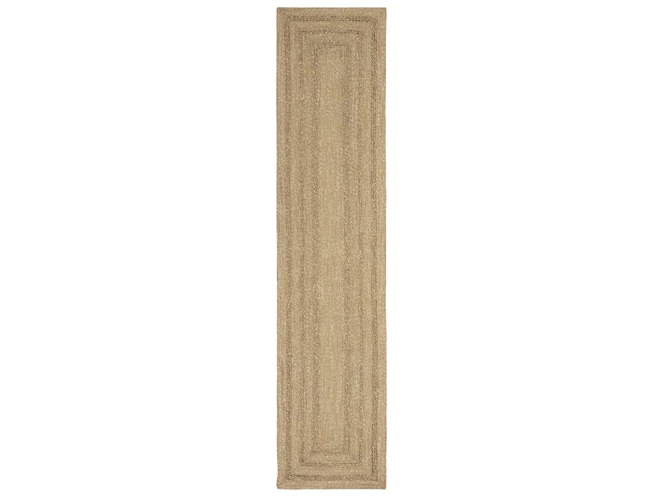 Natural Seagrass Geometric Hand-Woven Runner Area Rug