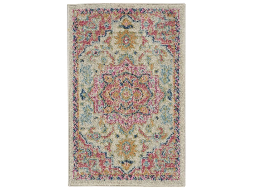 Passion PSN25 Ivory Pink Power-Loomed Area Rug