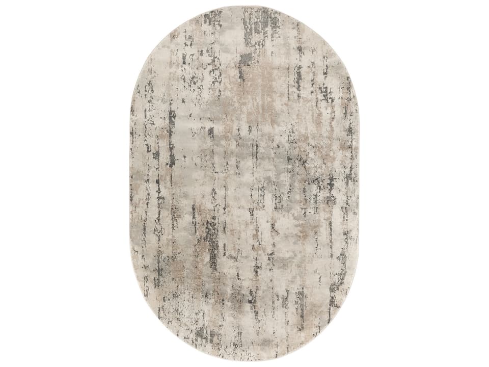 Quarry Abstract Beige Grey Power-Loomed Area Rug