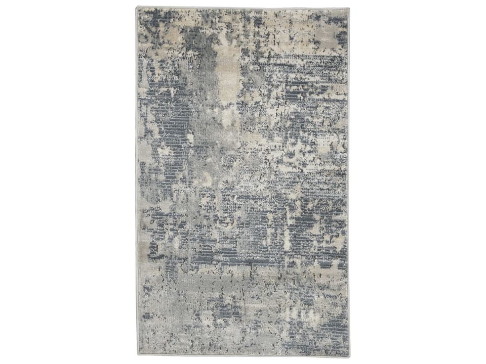 Quarry QUA04 Abstract Power-Loomed Area Rug Grey and Beige