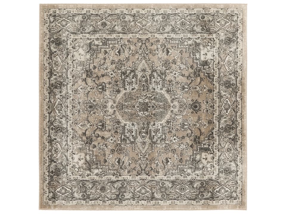Quarry Bordered Power-Loomed Area Rug