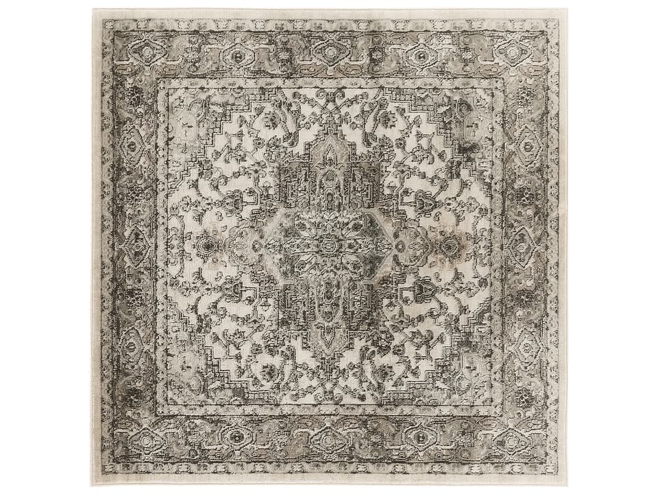 Quarry Bordered Power-Loomed Area Rug