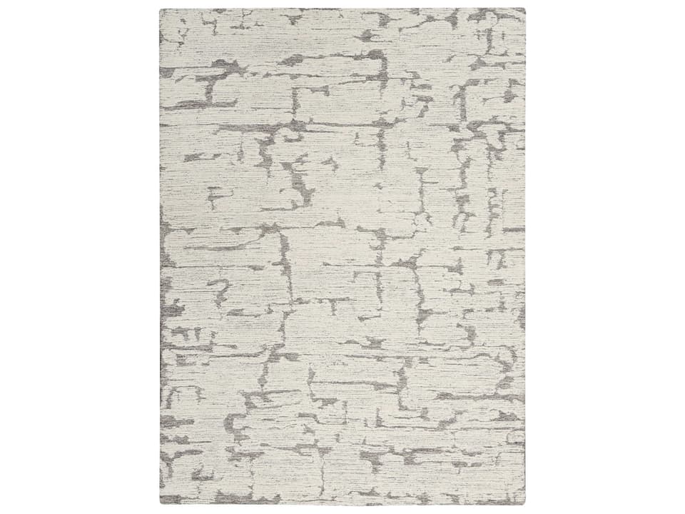 Calvin Klein Sculptural Hand Tufted Wool Area Rug in Grey
