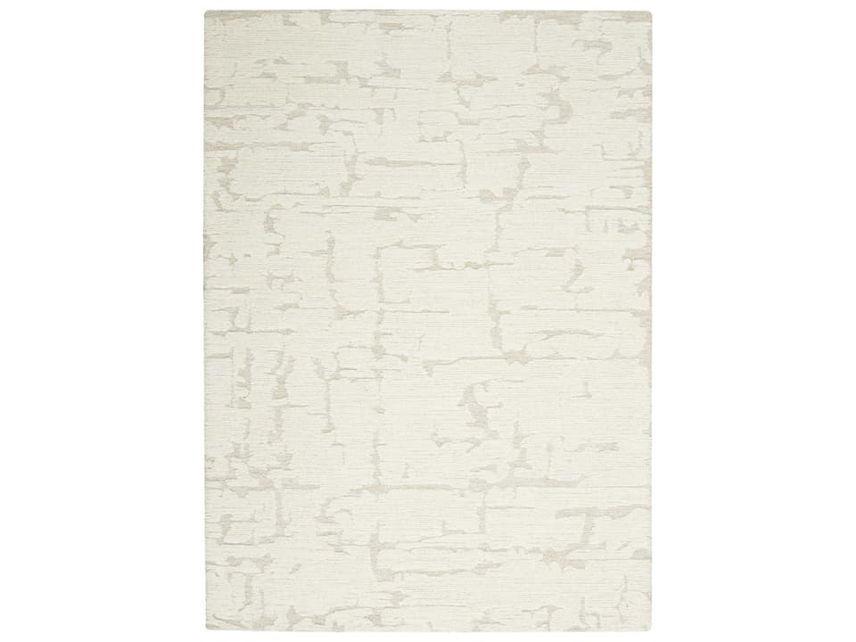 Calvin Klein Sculptural SCL01 Ivory Hand Tufted Wool Area Rug