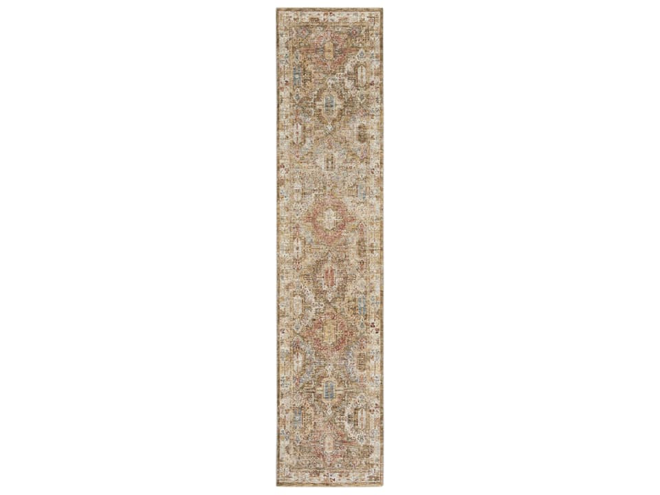 Sahar Bordered Runner Area Rug SHR01 Green Traditional Persian Design