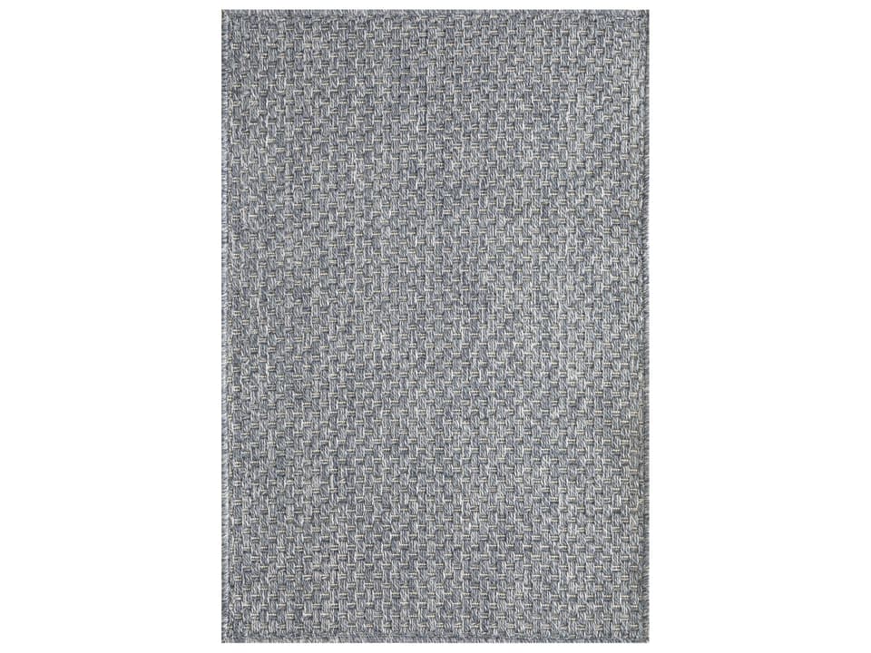 Tulum Flatweave Indoor Outdoor Area Rug in Denim Blue