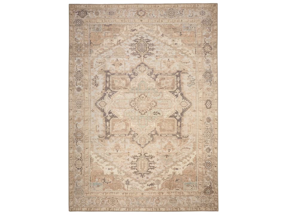 Vintage Washables Bordered Indoor Area Rug