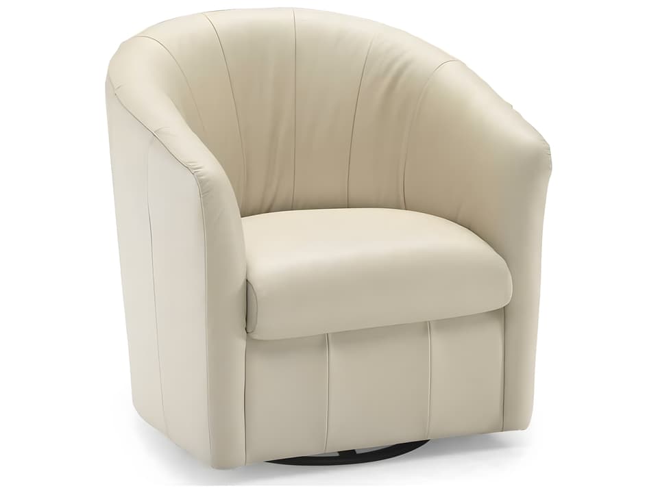 Veronica Swivel Accent Chair Modern Leather