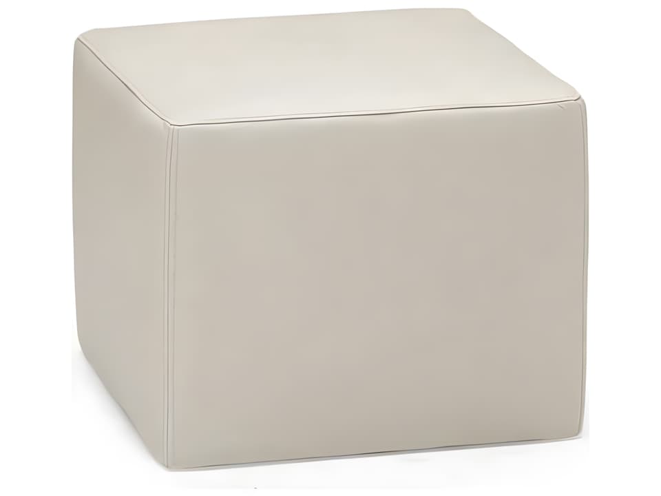 Gaia Upholstered Ottoman in Leather or Fabric